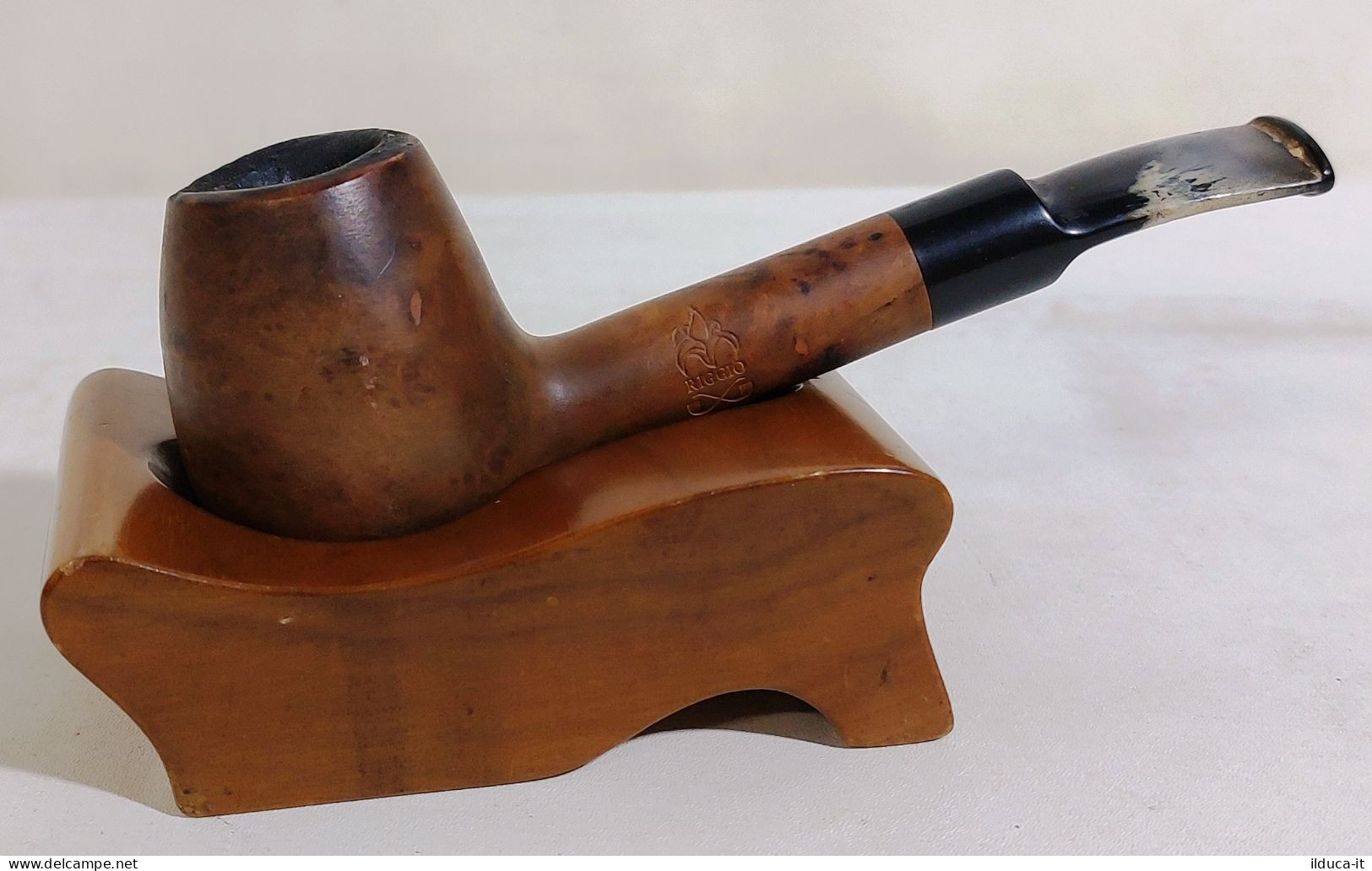 74128 Pipa Di Legno - FUMERIA RIGGIO - Made In Italy - Pipa Fumata - Pipas En Madera De Brezo ( Bruyere)