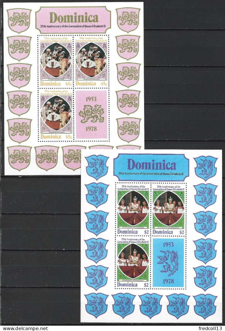 DOMINIQUE 558 à 60 En Feuilles ** Côte 10 € - Dominique (...-1978)