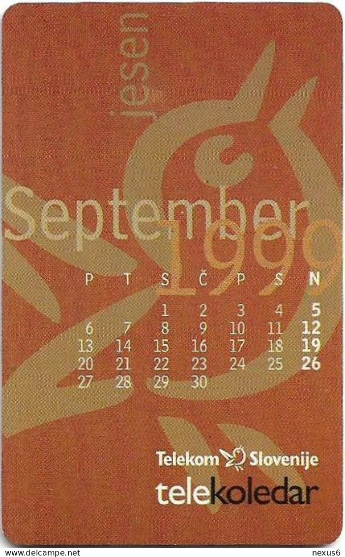 Slovenia - Telekom Slovenije - Calendar '99 - Vedno V Dobri Formi, Sept. 1999, Gem5 Red, 04.1999, 25Units, 9.990ex, Used - Eslovenia