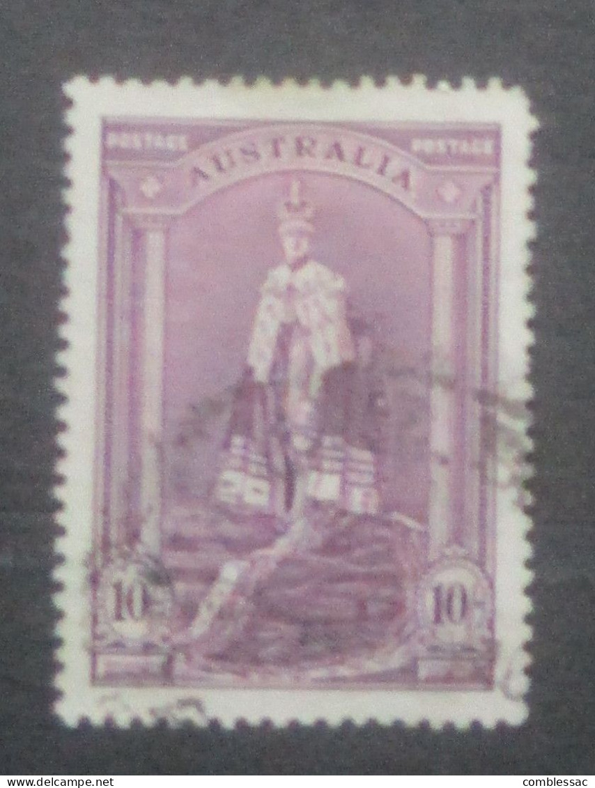 AUSTRALIA    1937    10/- Purple   Ord Paper    USED - Gebruikt