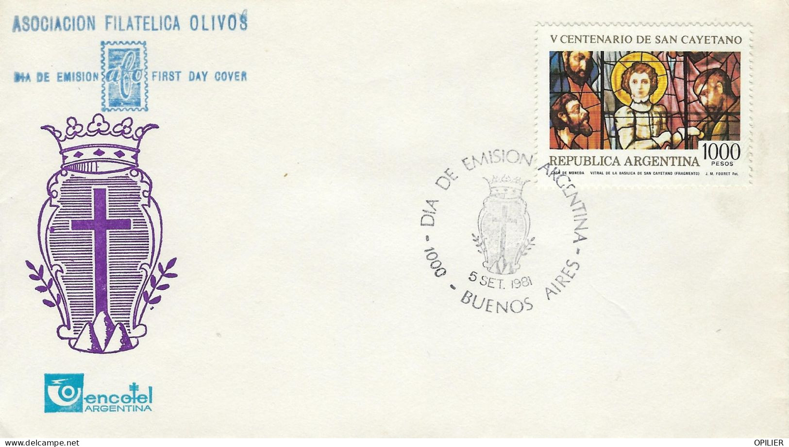 Buenos AIres 1981 5° Centenaire De La Naissance De San Cayetano - FDC