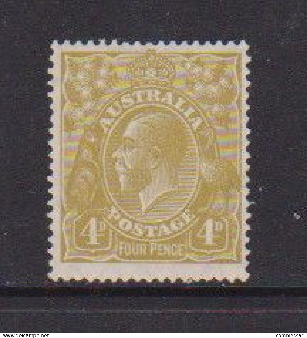 AUSTRALIA    1928    4d  Yellow  Olive   Wmk  W7    MH - Ongebruikt