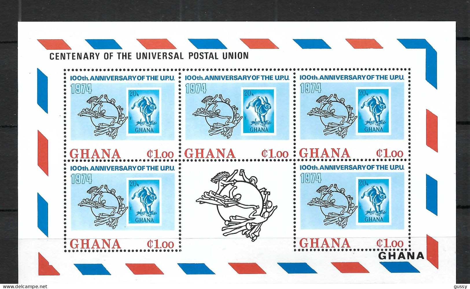 GHANA 1971: Bloc "100 Ans UPU" Neufs** - UPU (Wereldpostunie)