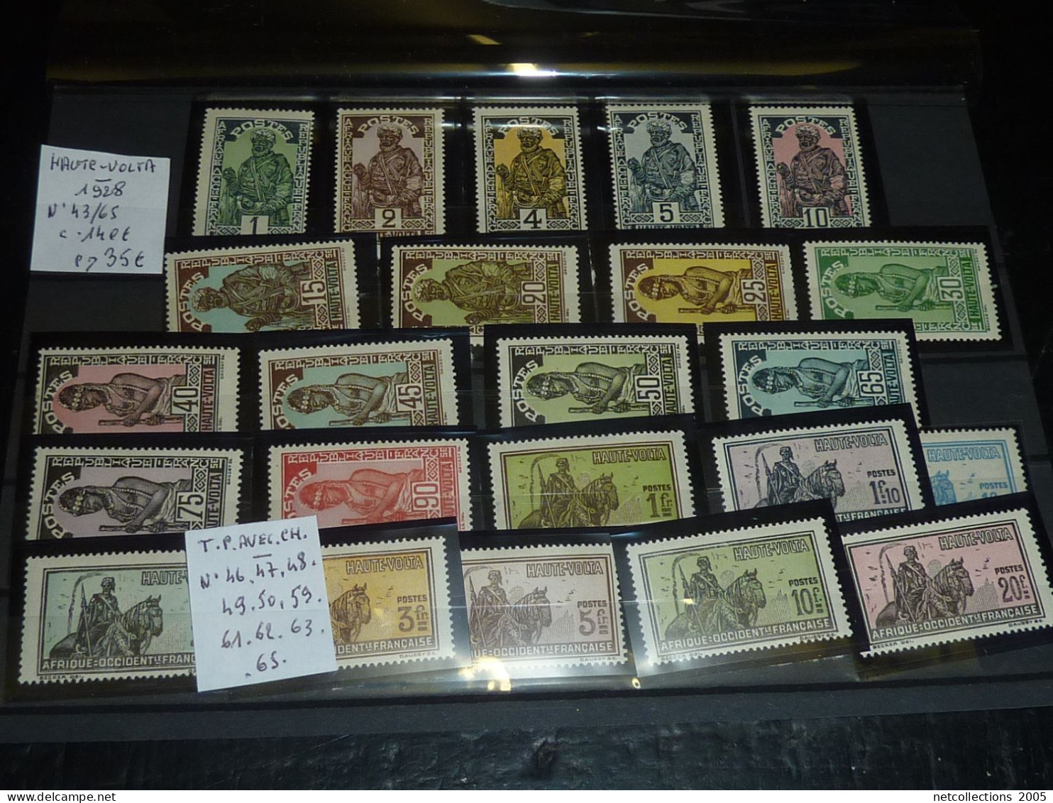 HAUTE VOLTA 1928 N°43/65  - NEUF AVEC ET SANS CHARNIERE (CV) - Unused Stamps