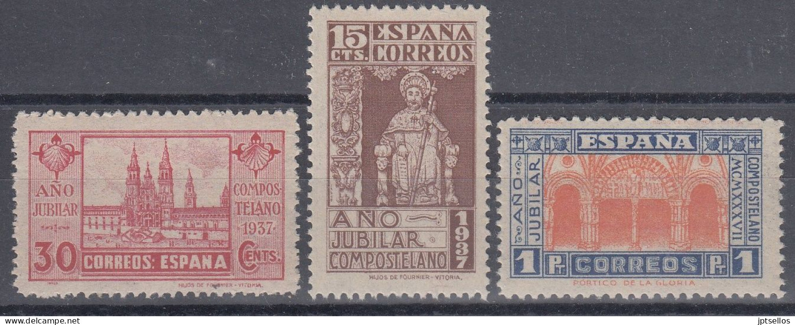 ESPAÑA 1937 Nº 833/835 NUEVO, SIN FIJASELLOS - Neufs