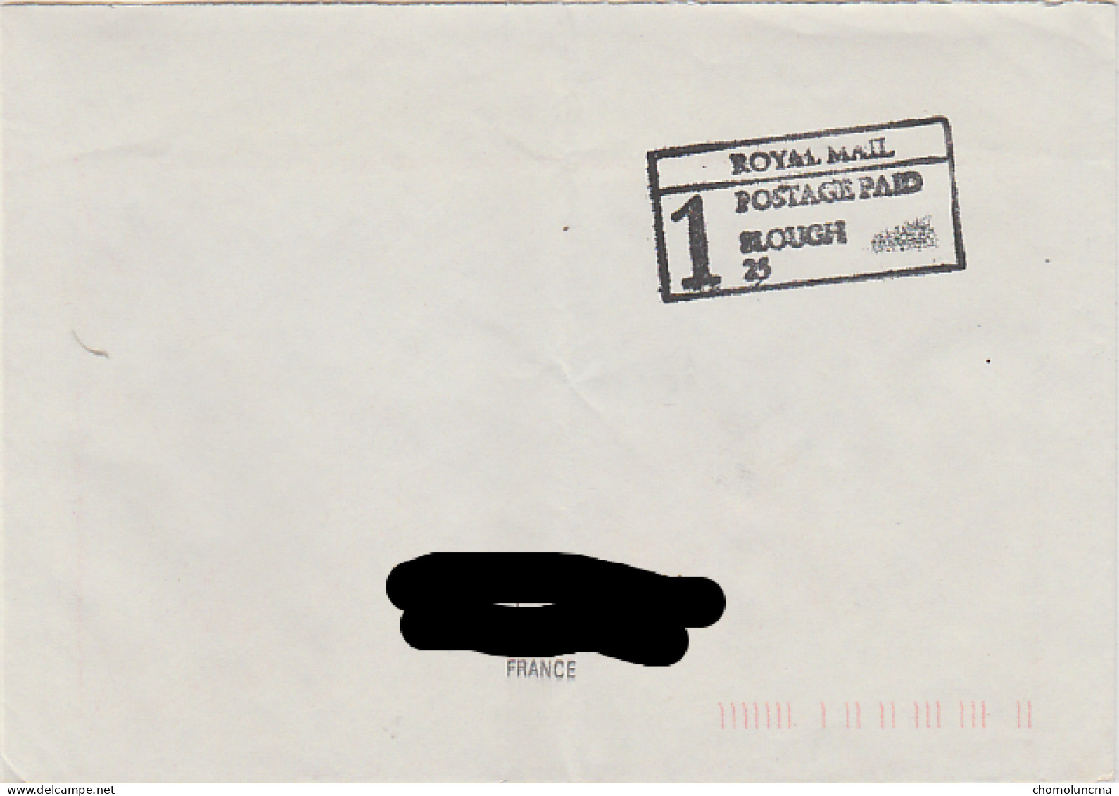 Royal Mail Slough Postage Paid Handstamp On Cover To France - Oficiales