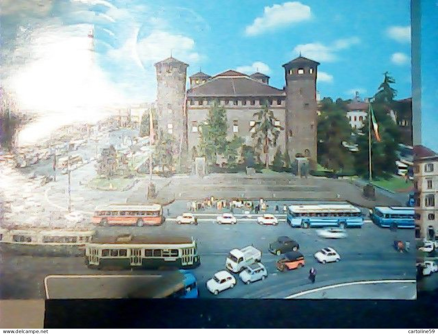 21 CARD torino citt STAZIONE VIALE FIAT SALONE AUTO  ARMERIA ecc   VBN1963< JR5344