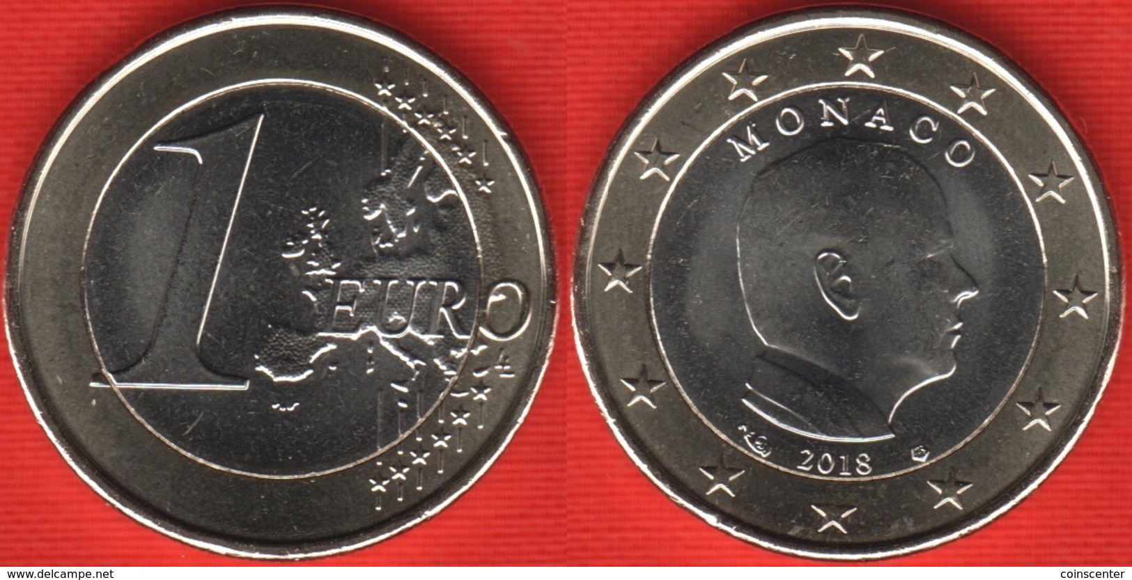 Monaco 1 Euro 2018 Km#194 "Albert II" BiMetallic UNC - Mónaco