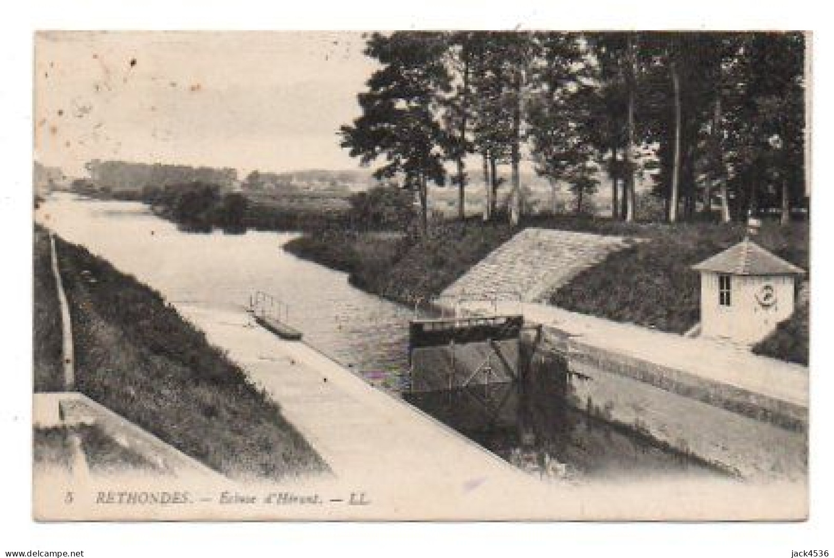 Carte Postale Ancienne - Circulé - Dép. 60 - RETHONDES - Ecluse D' HERANT - Rethondes