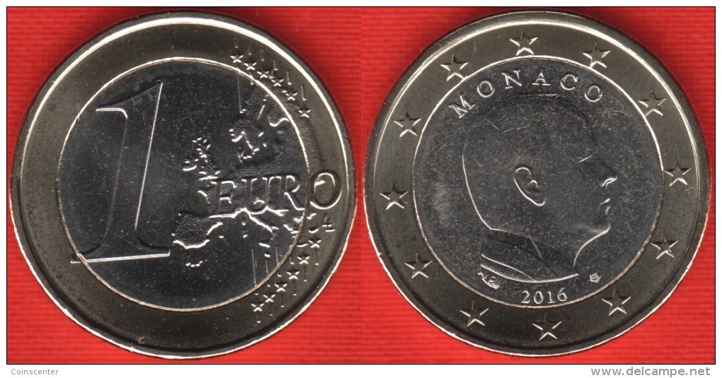 Monaco 1 Euro 2016 Km#194 "Albert II" BiMetallic UNC - Monaco