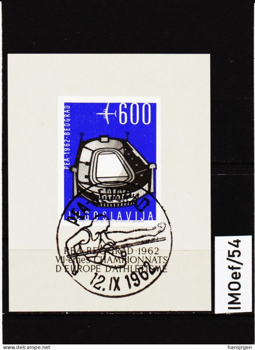 IMOef/54  JUGOSLAWIEN 1962 MICHL  BLOCK 9  Gestempelt SIEHE ABBILDUNG - Used Stamps