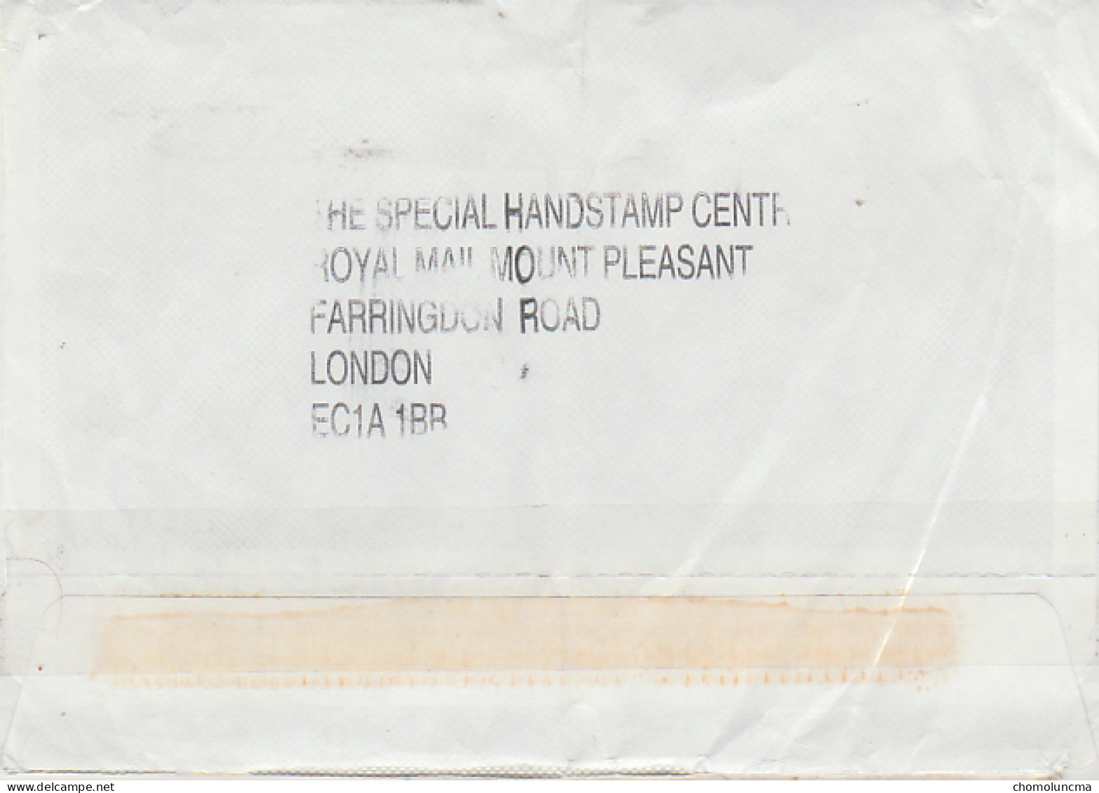 Royal Mail Postage Paid Postal Service Sticker On Cover To France The Special Handstamp Centre Royal Mail Mount Pleasant - Service