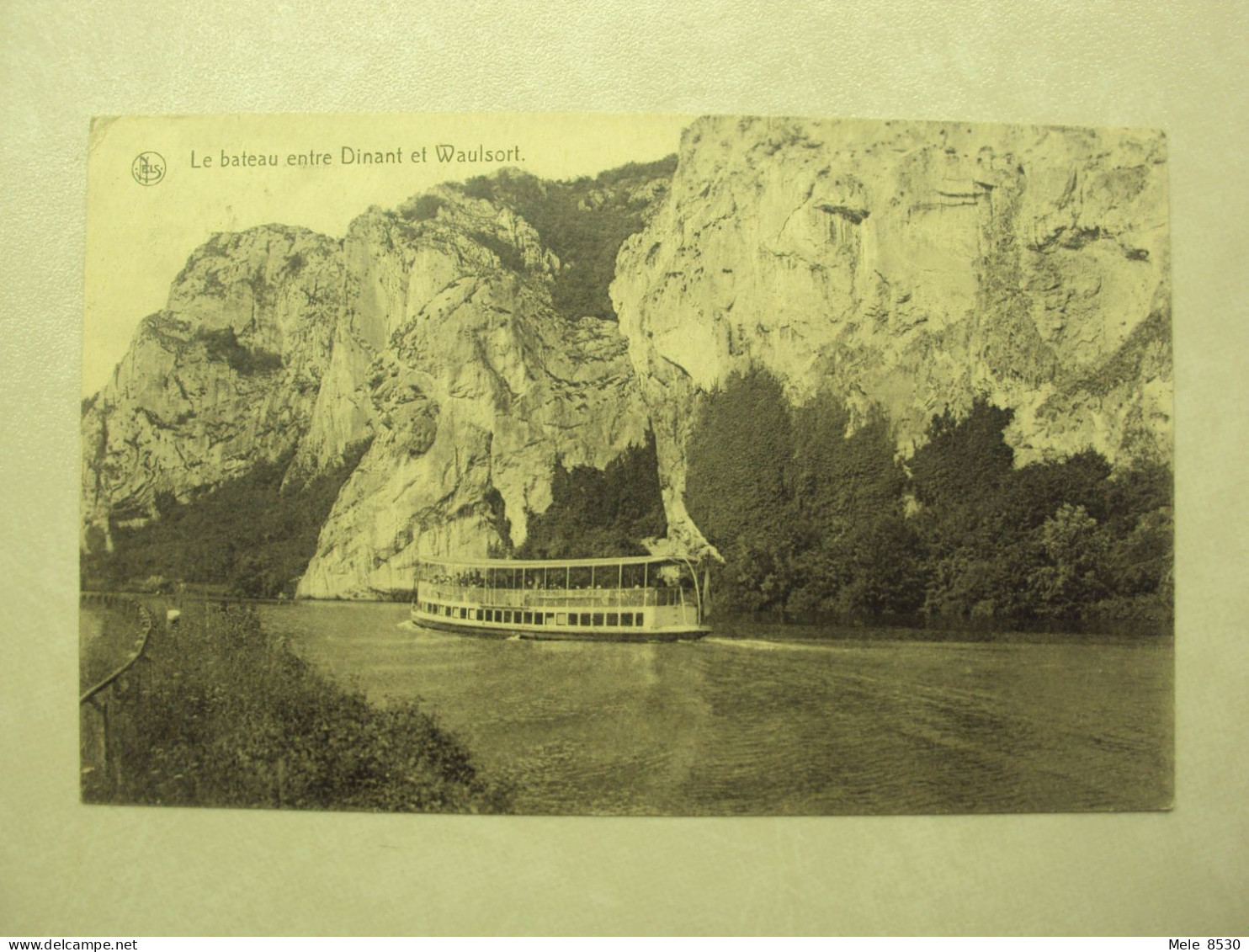 50042 - LE BATEAU ENTRE DINANT ET WAULSORT - SERVICE DES BATEAUX TOURISTES - ZIE 2 FOTO'S - Hastière