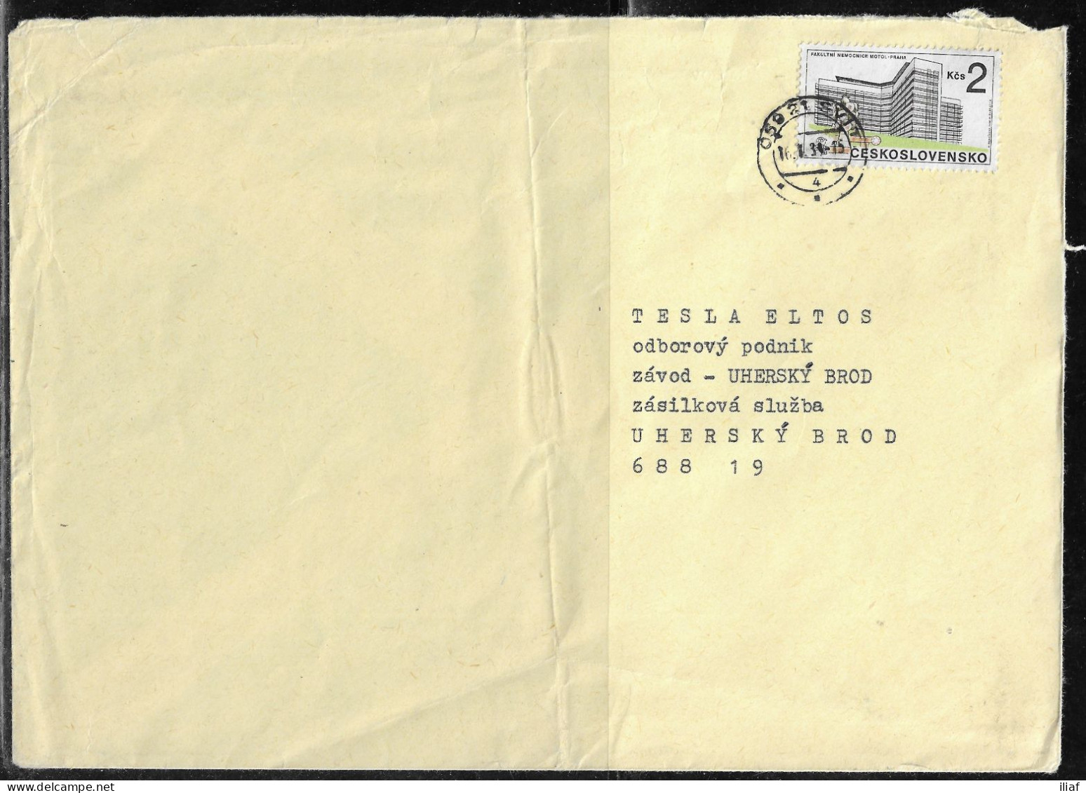 Czechoslovakia. Stamp Sc. 2710 On Letter, Sent From Svit 16.01.89 For “Tesla” Uhersky Brod. - Lettres & Documents