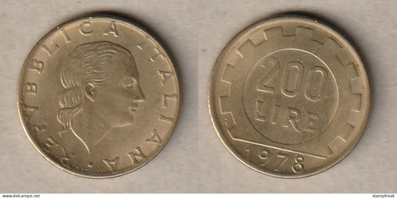 00519) Italien, 200 Lire 1978 - 200 Liras