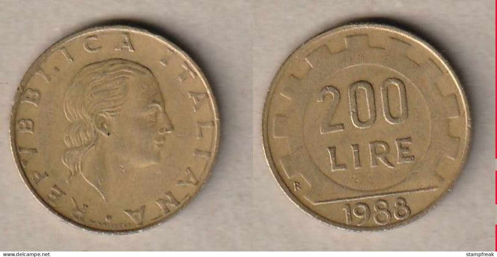00517) Italien, 200 Lire 1988 - 200 Lire