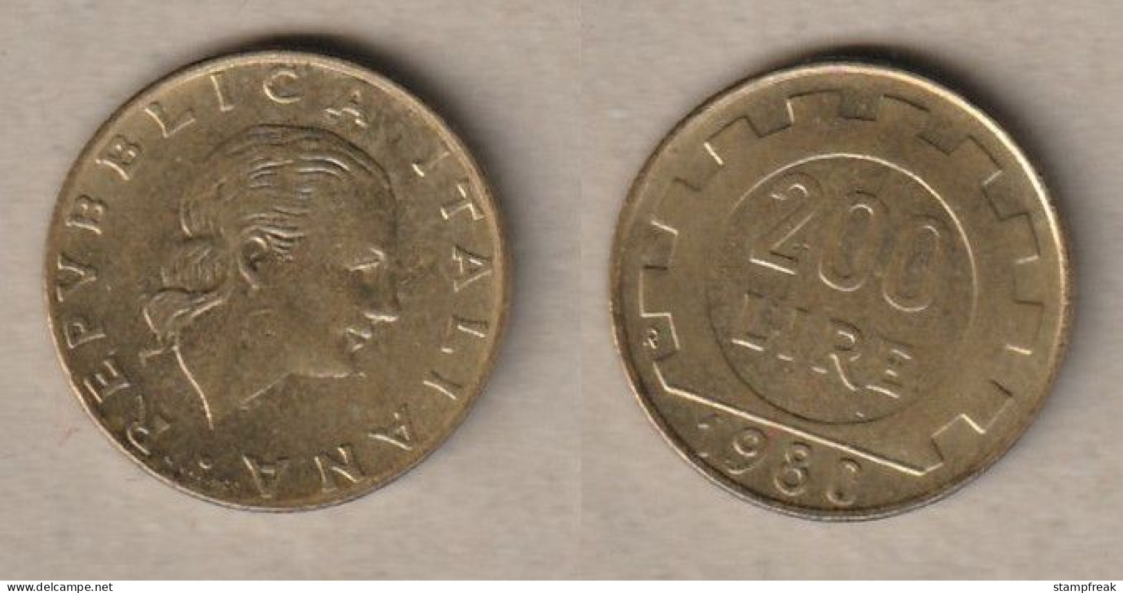 00514) Italien, 200 Lire 1980 - 200 Lire