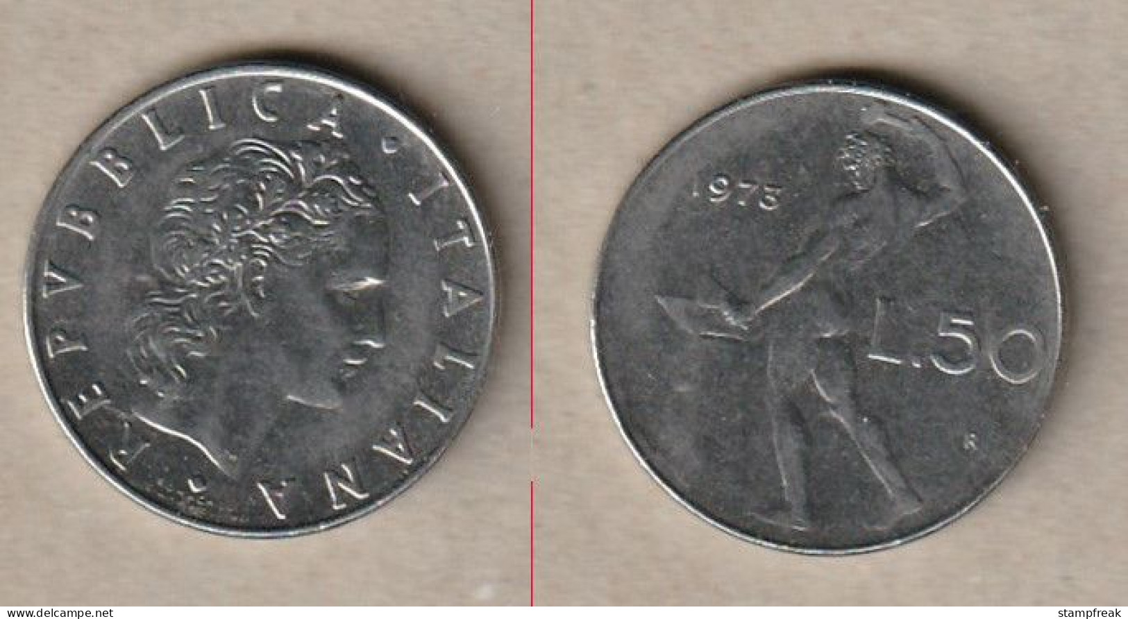 00511) Italien, 50 Lire 1973 - 50 Liras