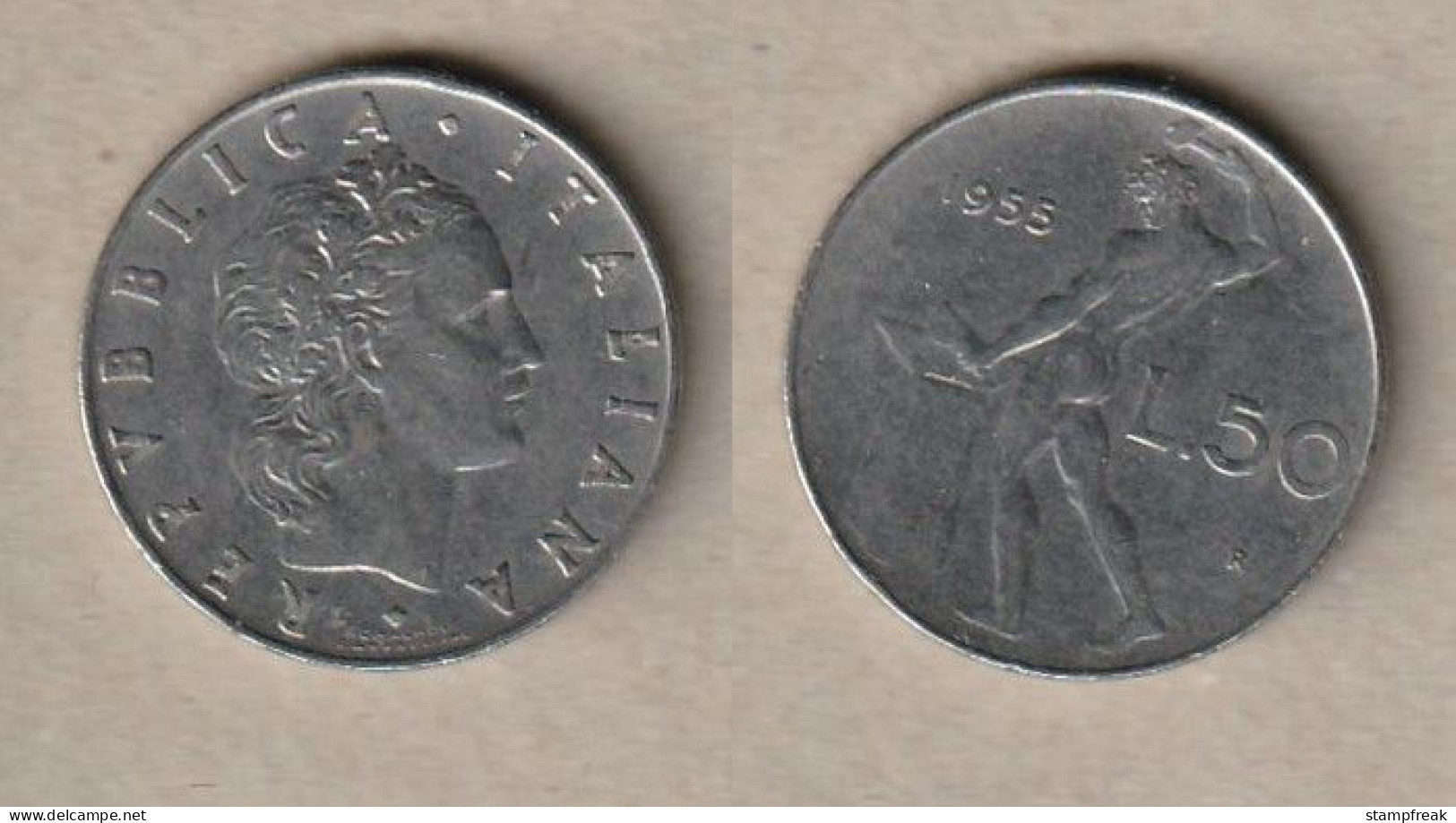 00510) Italien, 50 Lire 1955 - 50 Liras