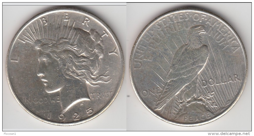 **** USA - ETATS-UNIS - ONE DOLLAR 1925 - 1 DOLLAR 1925 PEACE - SILVER - ARGENT **** EN ACHAT IMMEDIAT !!! - 1921-1935: Peace