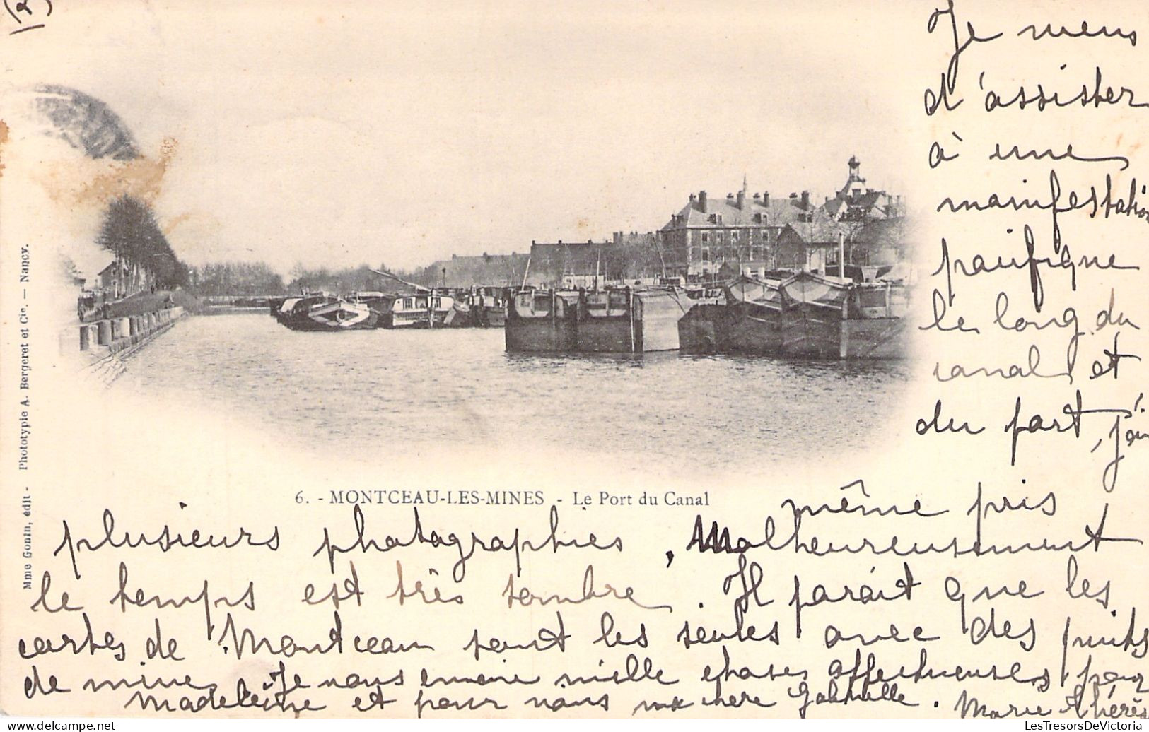 FRANCE - Montceau Les Mines - Le Port Du Canal - Carte Postale Ancienne - Montceau Les Mines