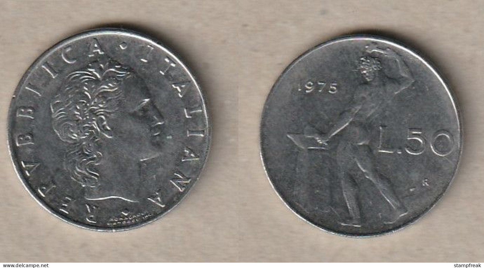 00501) Italien, 50 Lire 1975 - 50 Liras