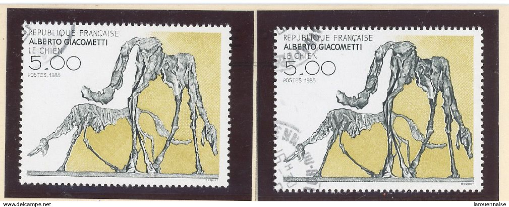 VARIÉTÉ - N° 2383 Obl -SCULPTURES GRIS CLAIR - Used Stamps