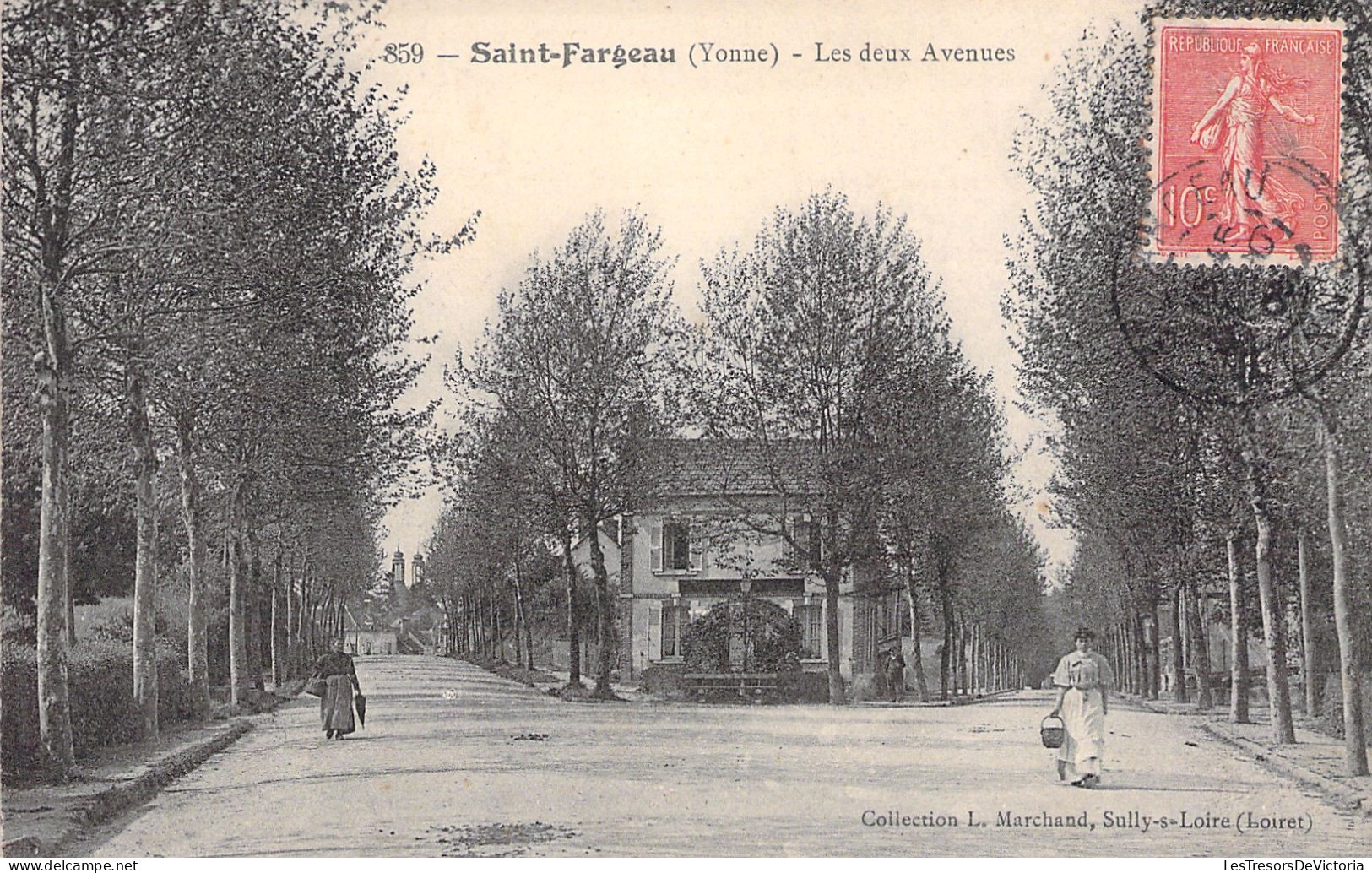 FRANCE - Saint Fargeau - Les Deux Avenues - Animé - Carte Postale Ancienne - Saint Fargeau