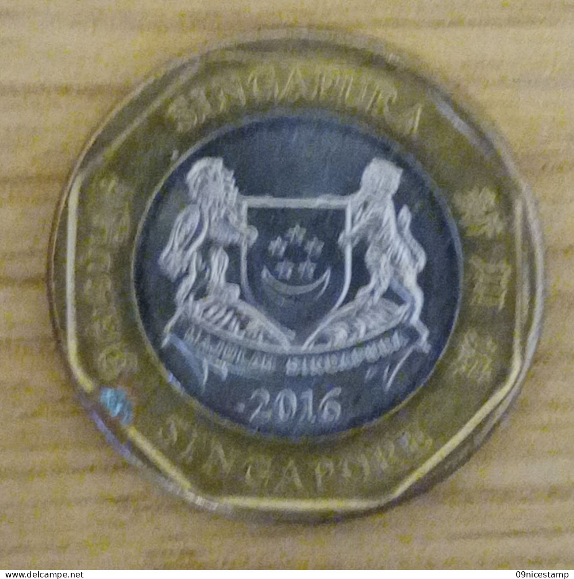 Singapur, Year 2016, Used, 1 Dollar - Singapore