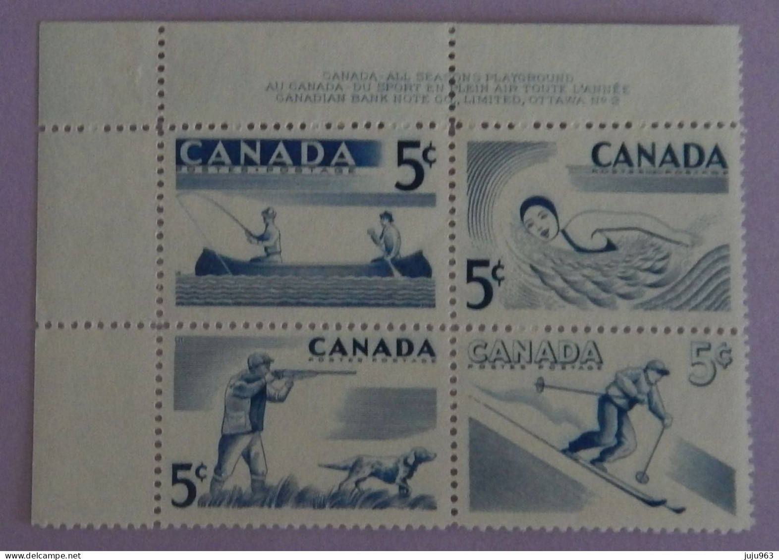 CANADA YT 292/295 NEUFS**MNH AVEC BDF "SPORTS EN PLEIN AIR"  ANNÉE 1957 - Ongebruikt