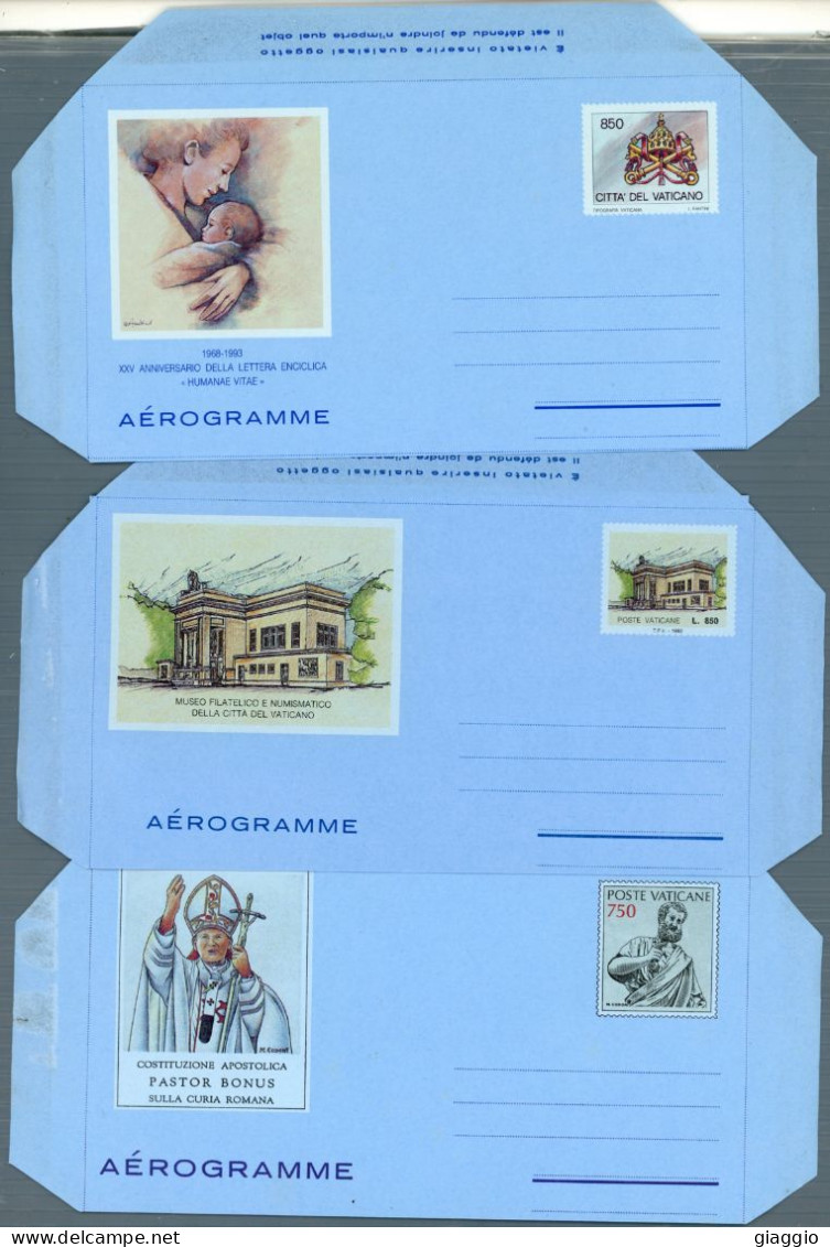 °°° Francobolli N. 1877 - Vaticano Aérogramma Vari 3 Pezzi Nuovi  °°° - Postal Stationeries