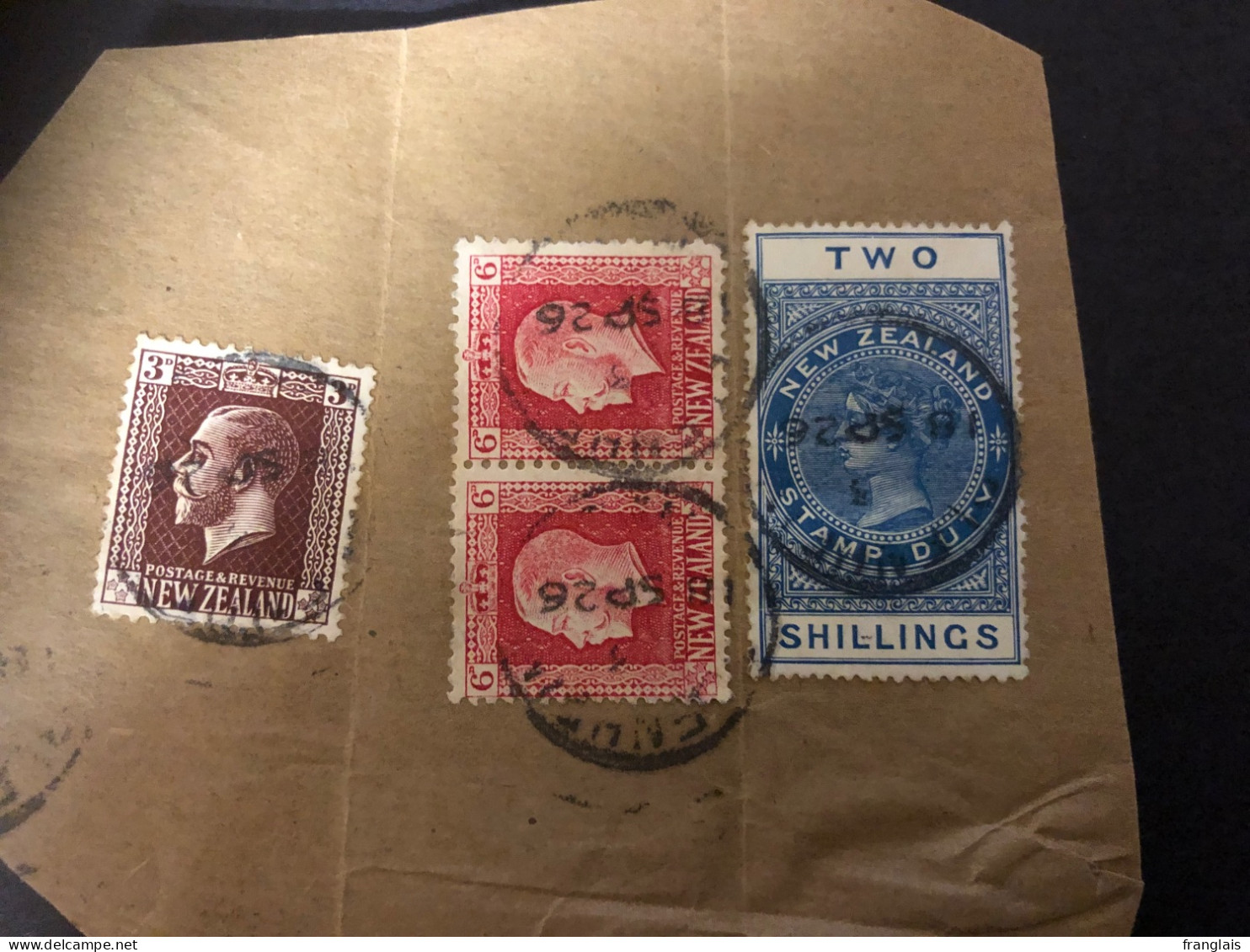 Stamp Duty, 2s Blue. S 133, On Piece With Other Stamps - Gebraucht