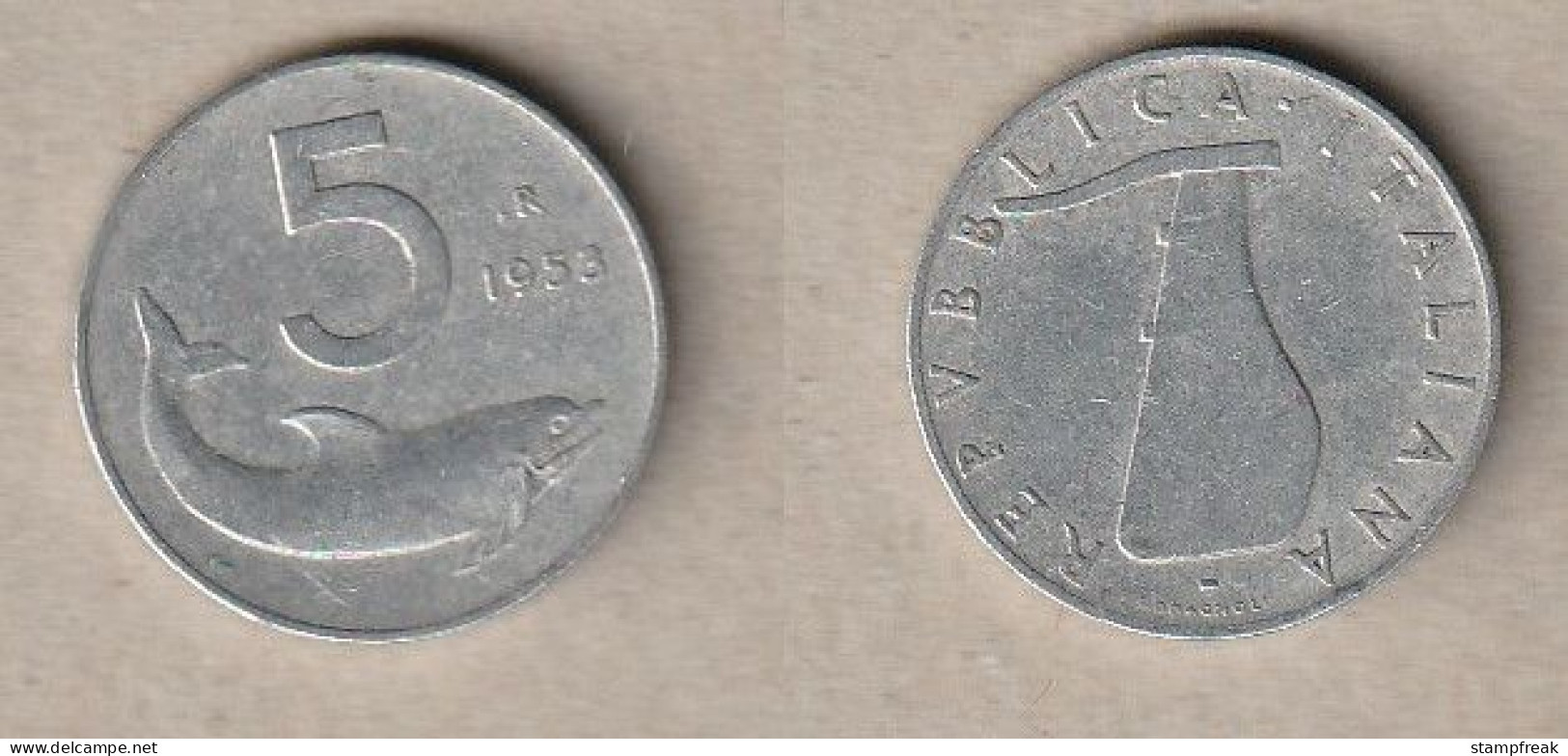 00531) Italien, 5 Lire 1953 - 5 Liras