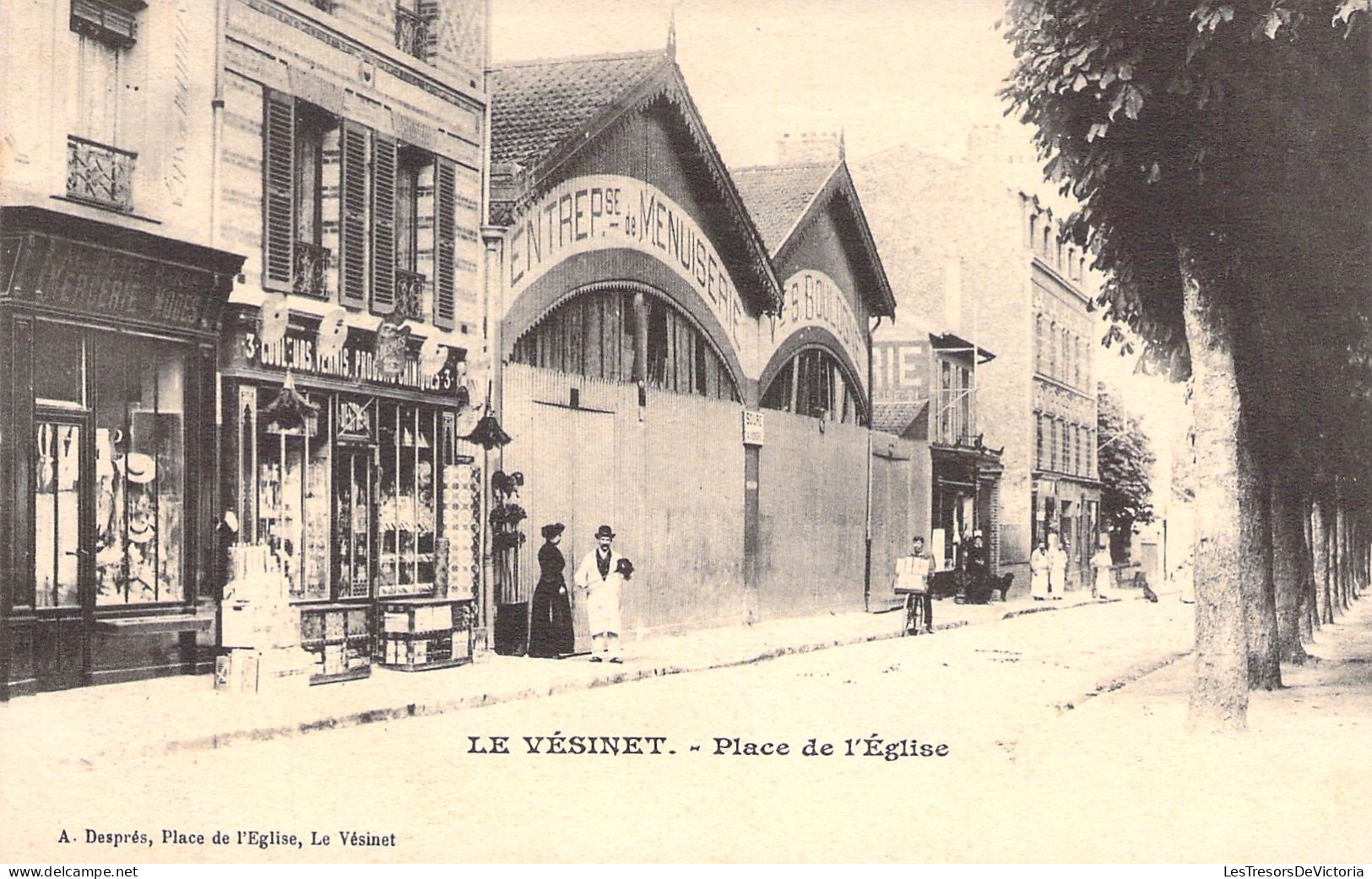 FRANCE - Le Vesinet - Place De L'eglise - Animé - Carte Postale Ancienne - Le Vésinet