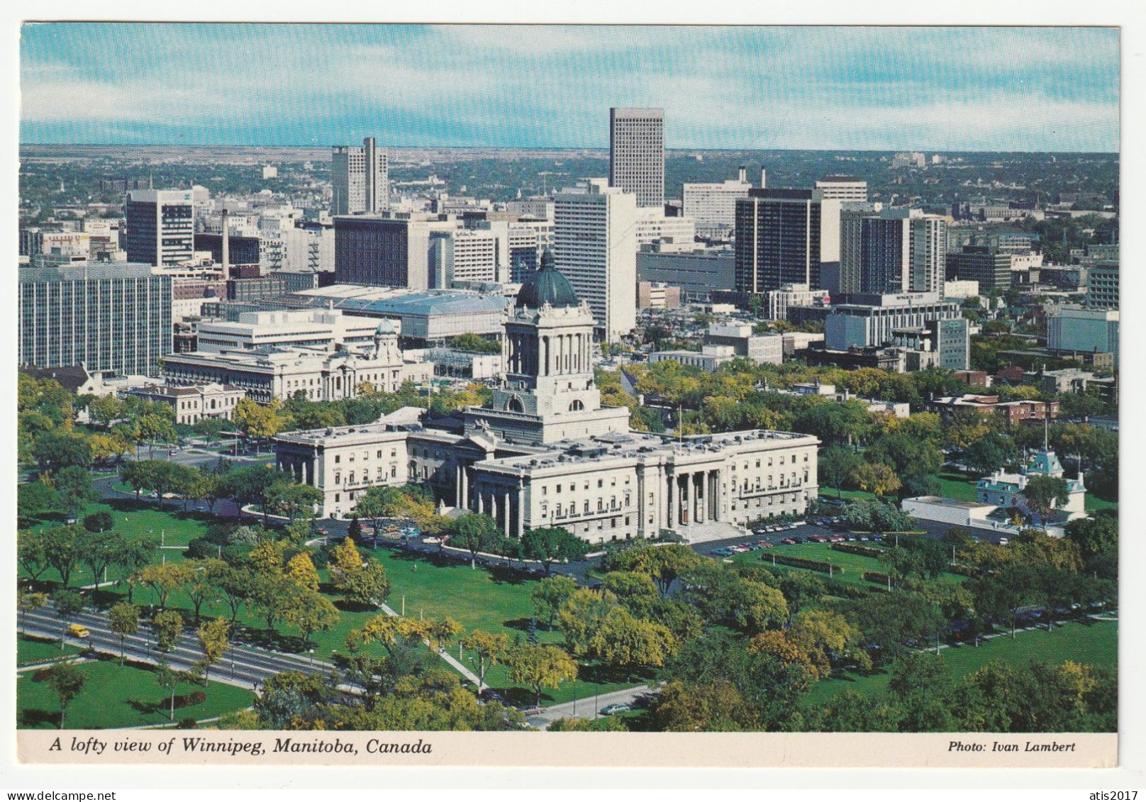 Winnipeg - Manitoba - A Lofty View  Of Winnipeg -  Chrome Pc - Continental Size - Winnipeg