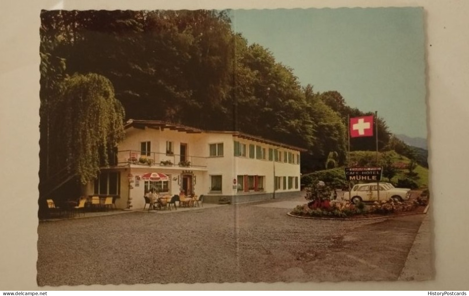 Unterterzen Am Walensee, Hotel-Restaurant Mühle, Werbe-AK, 1970 - Quarten