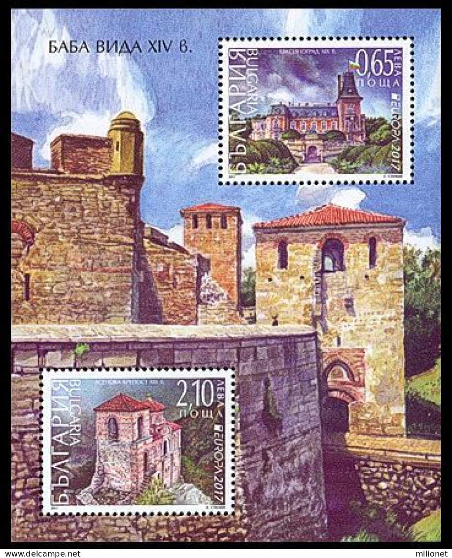 SALE!!! BULGARIA BULGARIE BULGARIEN 2017 EUROPA CEPT CASTLES S/S Souvenir Sheet MNH ** - 2017