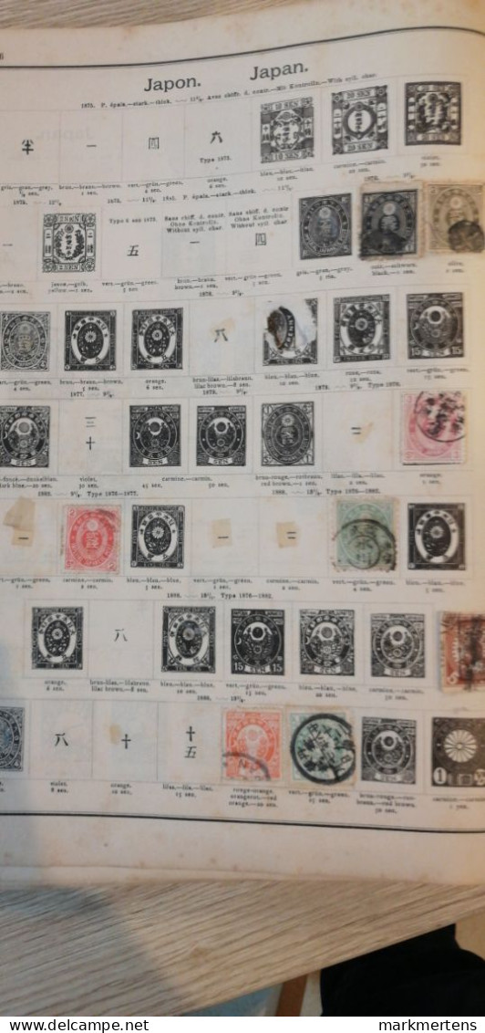 Postzegelboek van rond 1910 Van Gheluwe - Coomans Tournai !!ZEKER 1400 postzegels in het boek!!