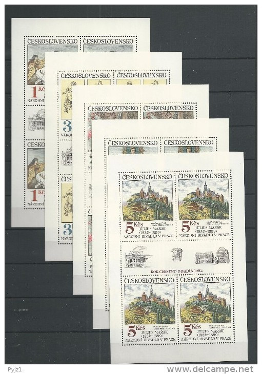 1983 MNH  Ceskoslovensko, Art - Blocks & Sheetlets