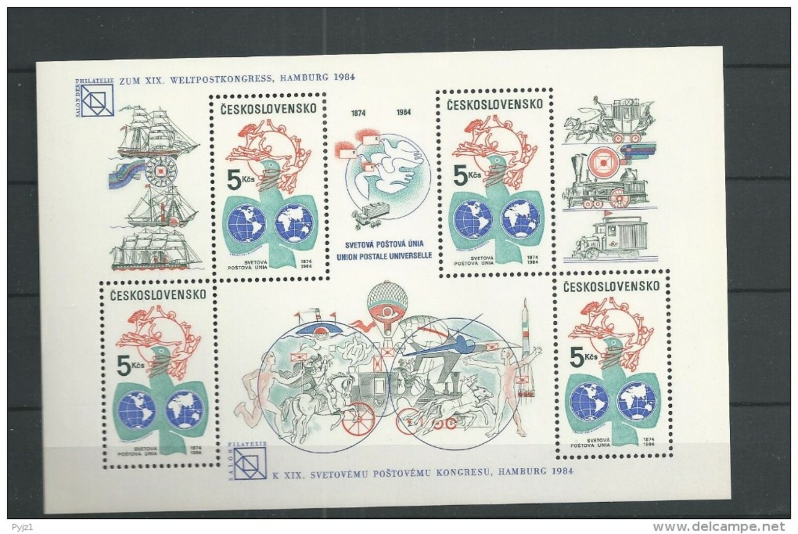 1984 MNH  Ceskoslovensko, Block 59 - Blocs-feuillets