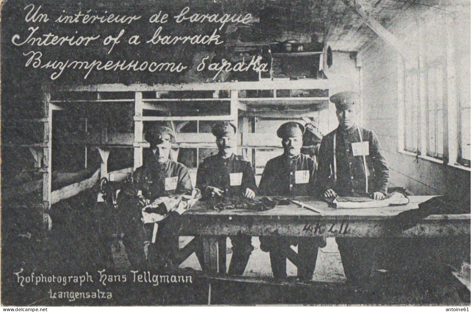 LANGENSALZA - LANGENSLZA --  Camp De Prisonniers - Interieur De Baraque -  (1914 - 1918)  - Phot Hans Tellgmann ( Cp 3 ) - Bad Langensalza