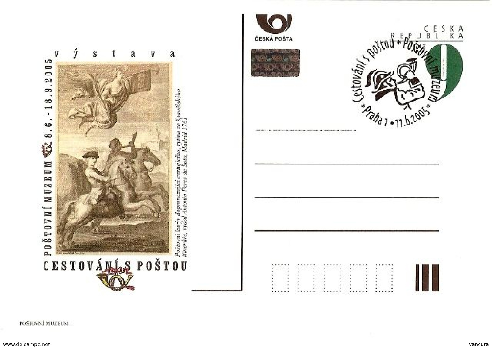 CDV PM 45 Czech Republic Travelling With Post Exhibition In The Postal Muzeum 2005 - Gravuren