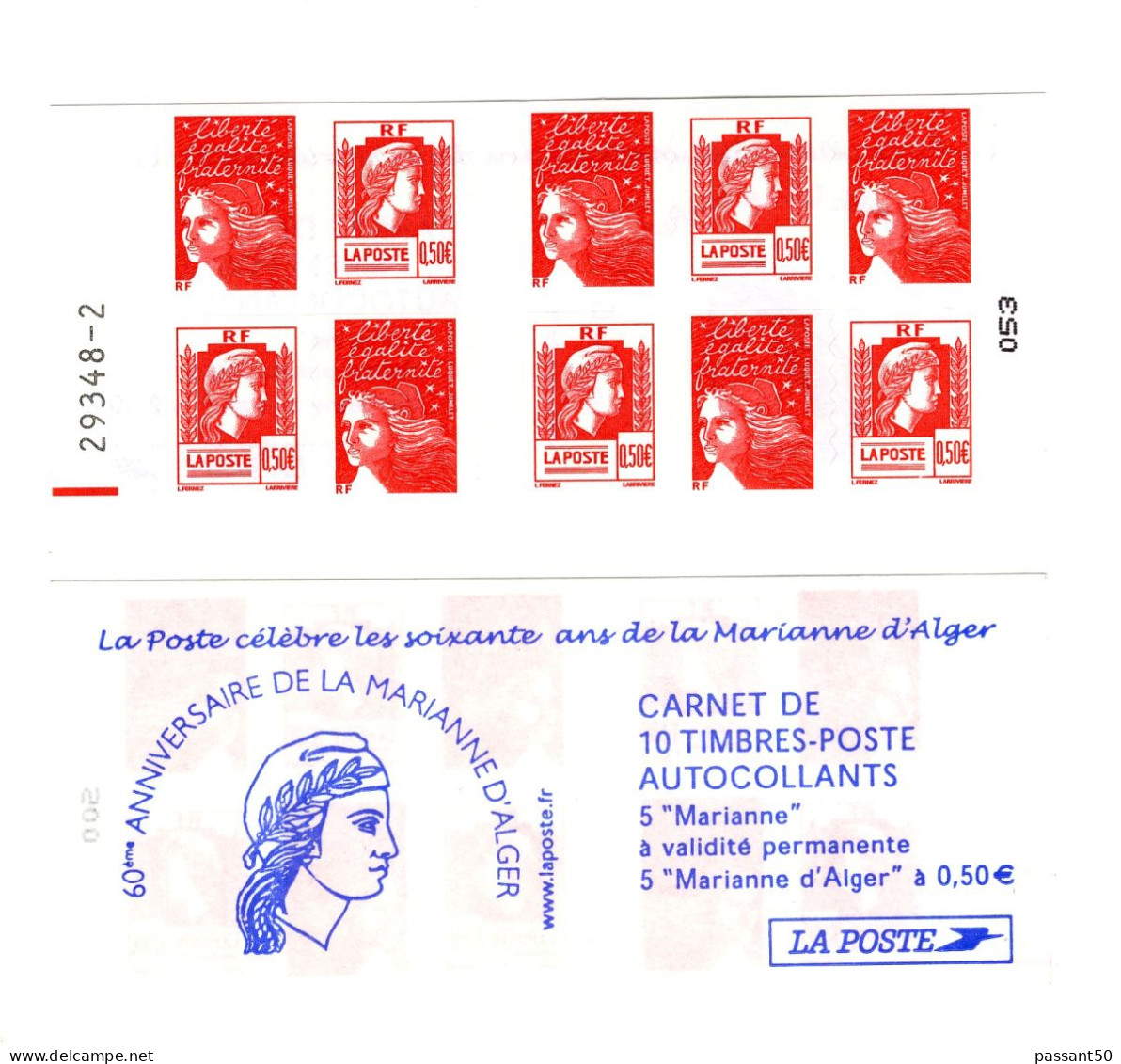 Carnet Mixte Luquet - Alger YT 1512 : RE Rouge Gauche + Numéro De Nappe Et Bandes Phospho Verdâtres. Superbe, Voir Scan. - Carnets