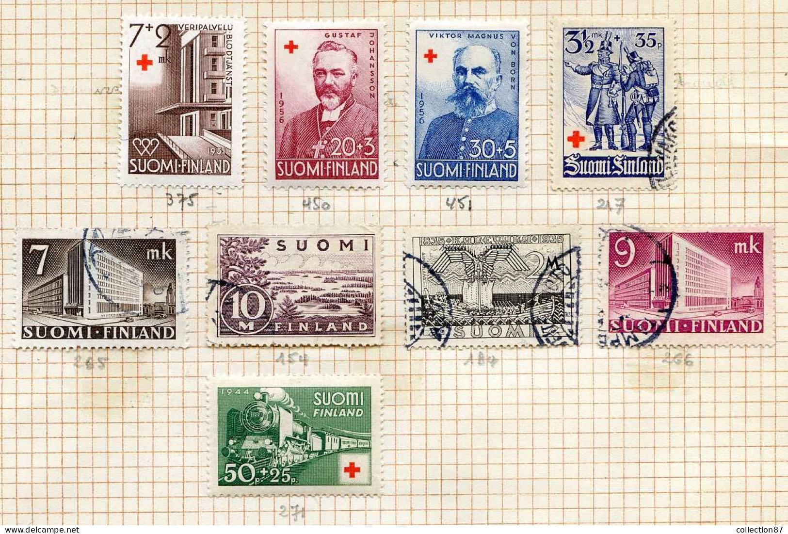 Réf 79 < FINLANDE < LOT 78 Valeurs * * + * + Ø Used + MNH * * + MH * < Scan Numero Yvert  -- FINLAND - Colecciones