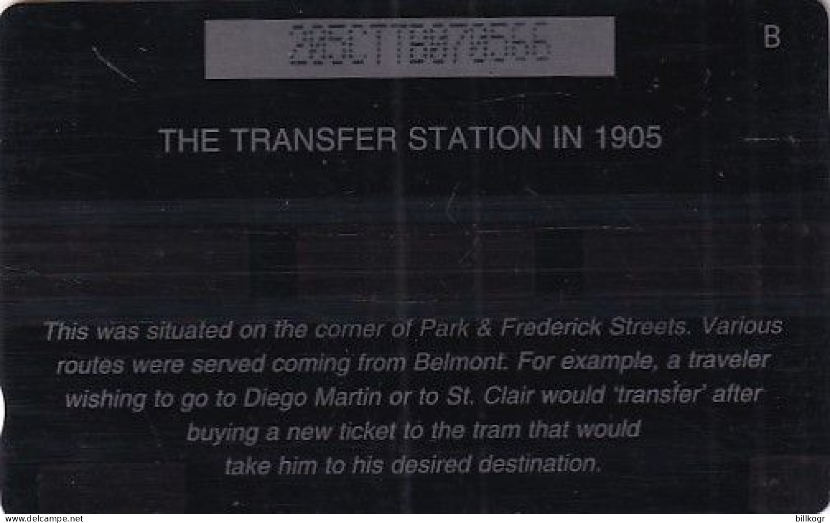 TRINIDAD & TOBAGO(GPT) - The Transfer Station 1905, CN : 205CTTB/B, Used - Trinidad En Tobago