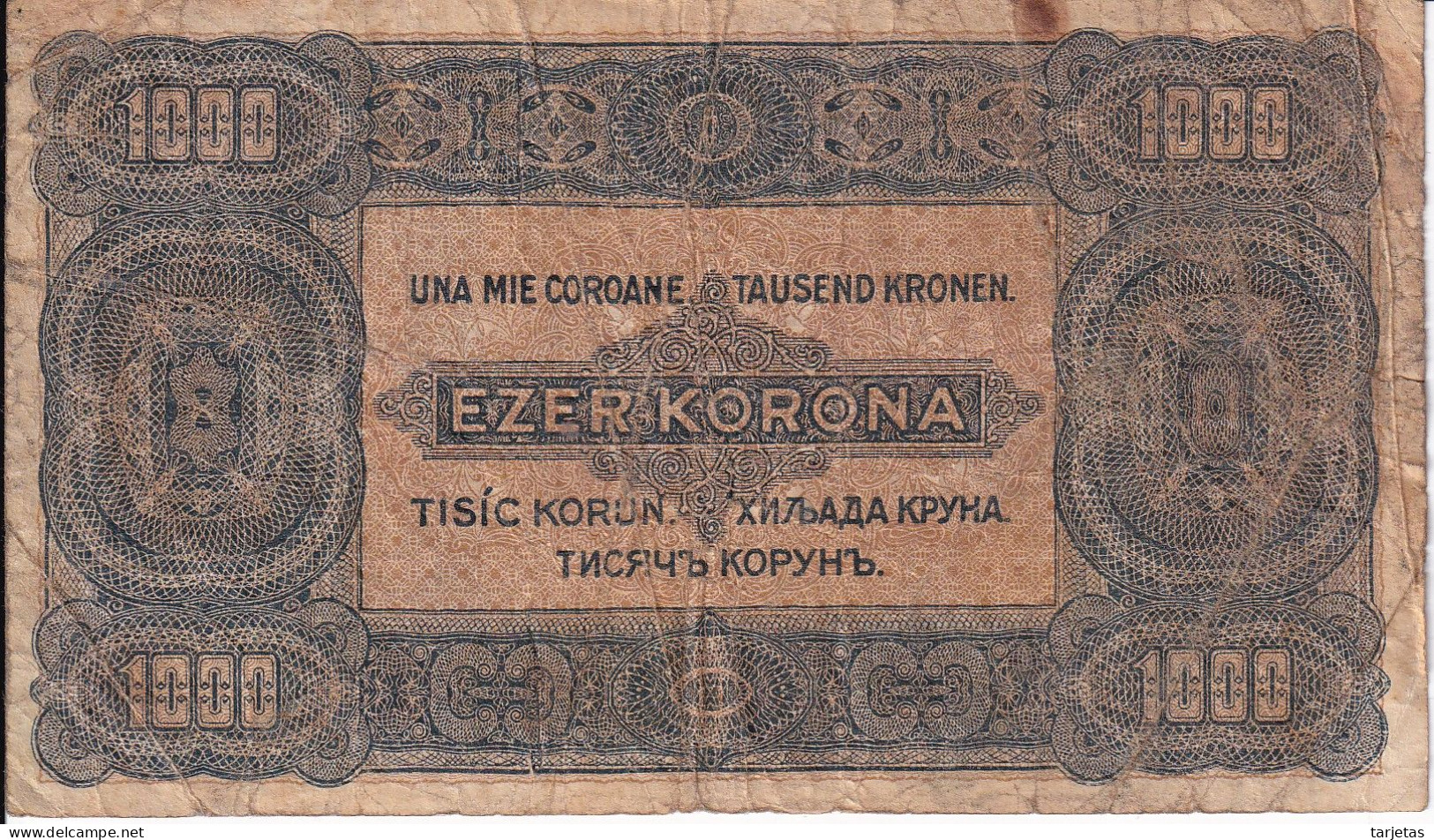 BILLETE DE HUNGRIA DE 1000 KORONA DEL AÑO 1923 (BANKNOTE) - Hungary