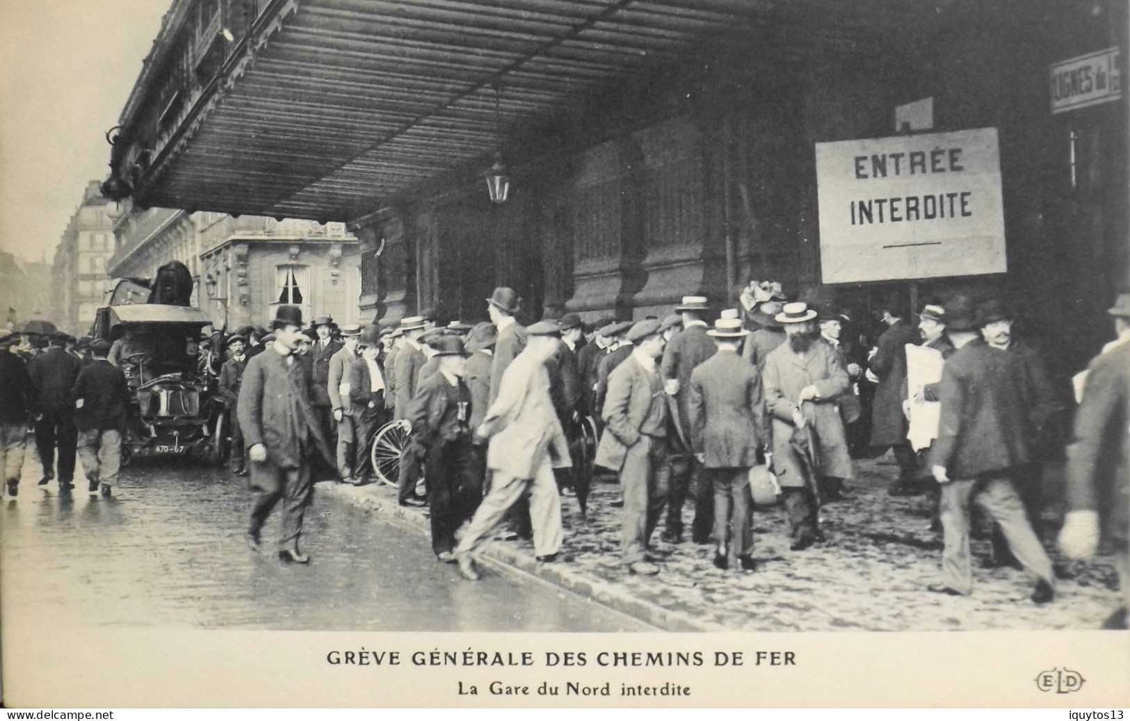 CPA - Evénements > PARIS OCTOBRE 1910 - GREVE GENERALE Des CHEMINS De FER - TBE - Streiks