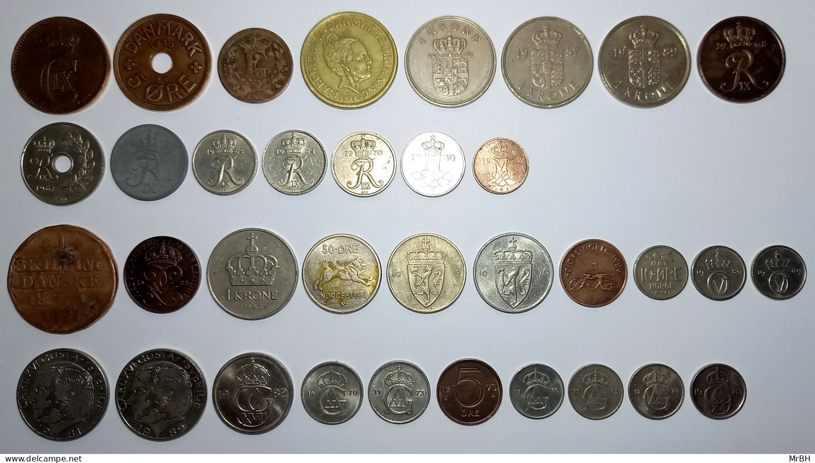 Danemark, Norvège, Suède. 1771-1994 (35 Monnaies) - Other - Europe