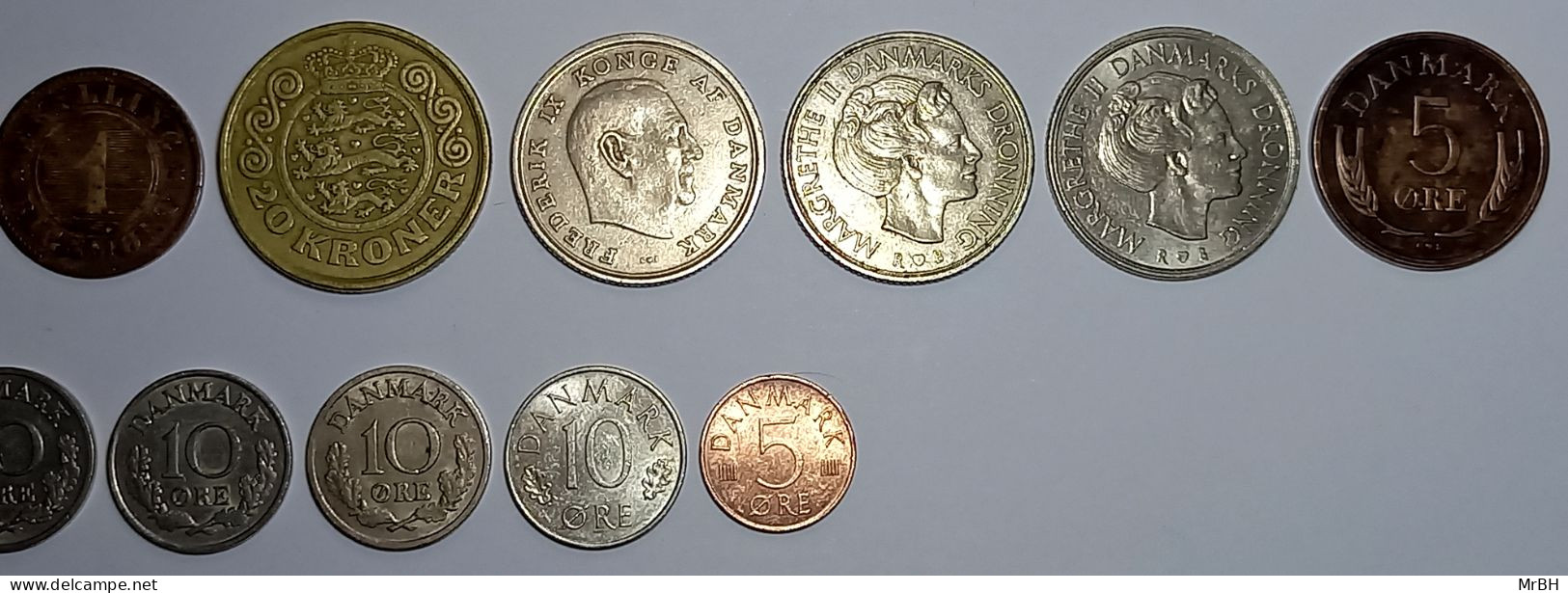 Danemark, Norvège, Suède. 1771-1994 (35 monnaies)