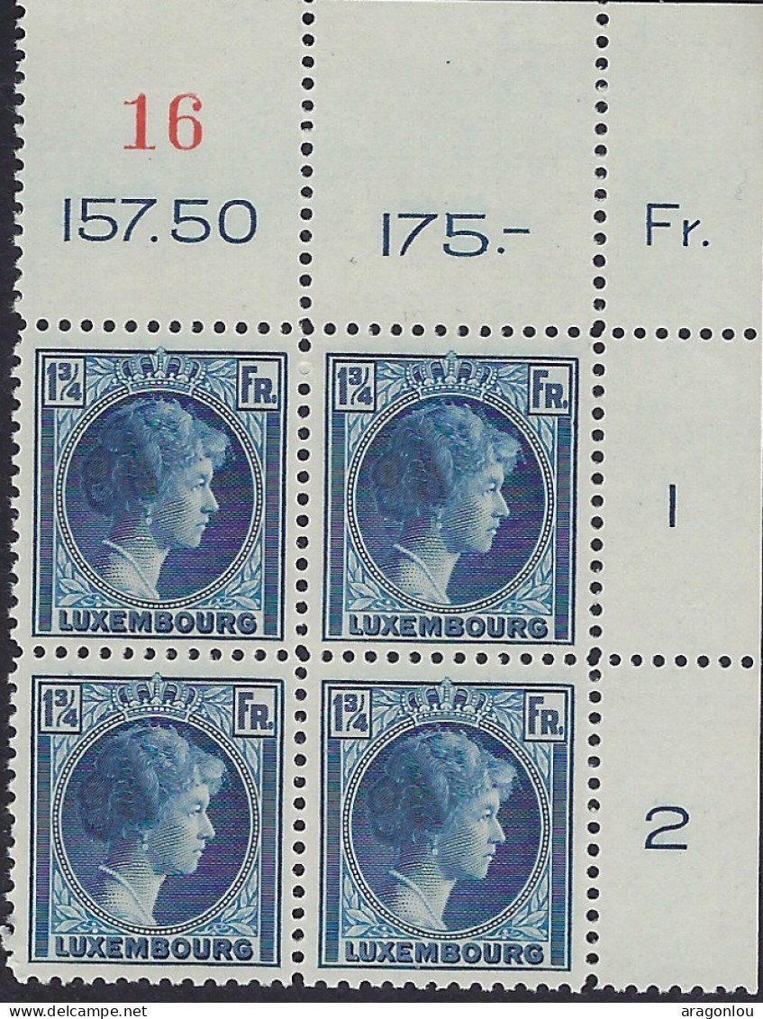 Luxembourg - Luxemburg - Timbres - Charlottte    1927   1 Blocs à 4   MNH** - Blocs & Feuillets